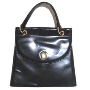 Valentino Garavani Black Shoulder Bag with Gold Accents
